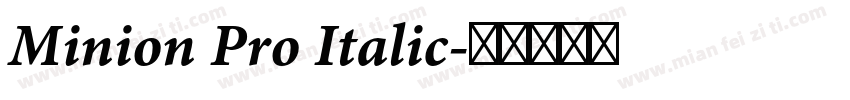 Minion Pro Italic字体转换